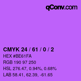 カラーコード: CMYK 24 / 61 / 0 / 2 | qconv.com