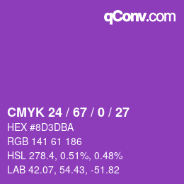 Farbcode: CMYK 24 / 67 / 0 / 27 | qconv.com