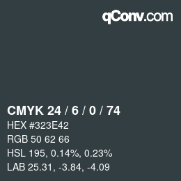 カラーコード: CMYK 24 / 6 / 0 / 74 | qconv.com