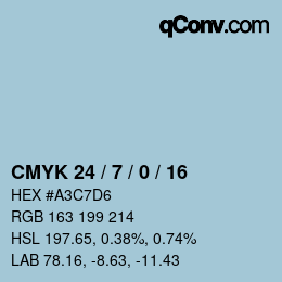 Color code: CMYK 24 / 7 / 0 / 16 | qconv.com