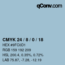 Color code: CMYK 24 / 8 / 0 / 18 | qconv.com