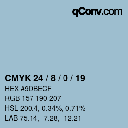 Color code: CMYK 24 / 8 / 0 / 19 | qconv.com
