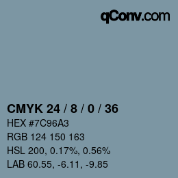 Color code: CMYK 24 / 8 / 0 / 36 | qconv.com