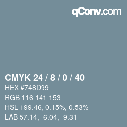 Color code: CMYK 24 / 8 / 0 / 40 | qconv.com