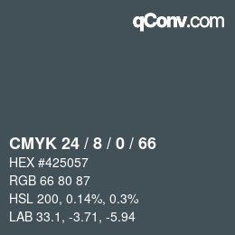 Color code: CMYK 24 / 8 / 0 / 66 | qconv.com