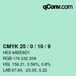 颜色代码: CMYK 25 / 0 / 10 / 9 | qconv.com