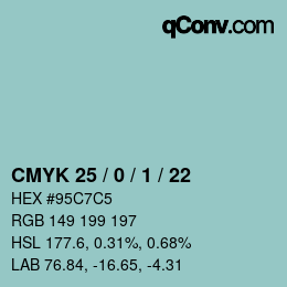 Color code: CMYK 25 / 0 / 1 / 22 | qconv.com