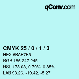 Color code: CMYK 25 / 0 / 1 / 3 | qconv.com