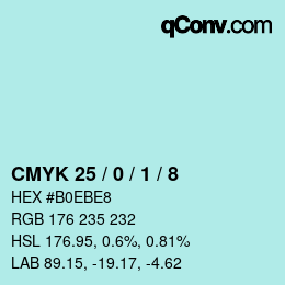 カラーコード: CMYK 25 / 0 / 1 / 8 | qconv.com