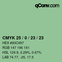Color code: CMYK 25 / 0 / 23 / 23 | qconv.com