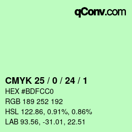 Color code: CMYK 25 / 0 / 24 / 1 | qconv.com