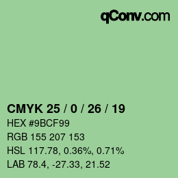 Color code: CMYK 25 / 0 / 26 / 19 | qconv.com