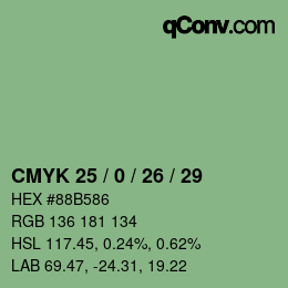 カラーコード: CMYK 25 / 0 / 26 / 29 | qconv.com