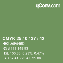 Código de color: CMYK 25 / 0 / 37 / 42 | qconv.com