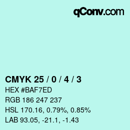 Color code: CMYK 25 / 0 / 4 / 3 | qconv.com