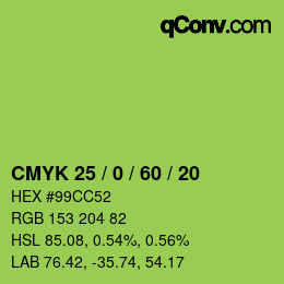 Color code: CMYK 25 / 0 / 60 / 20 | qconv.com