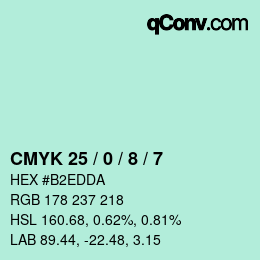 Color code: CMYK 25 / 0 / 8 / 7 | qconv.com