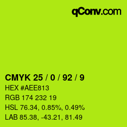 カラーコード: CMYK 25 / 0 / 92 / 9 | qconv.com
