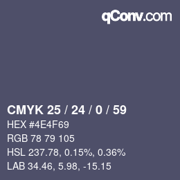 Color code: CMYK 25 / 24 / 0 / 59 | qconv.com