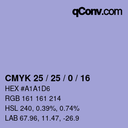 Color code: CMYK 25 / 25 / 0 / 16 | qconv.com