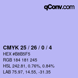 Color code: CMYK 25 / 26 / 0 / 4 | qconv.com
