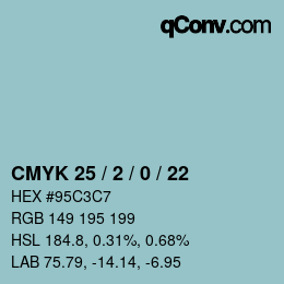 Color code: CMYK 25 / 2 / 0 / 22 | qconv.com