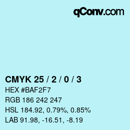 Color code: CMYK 25 / 2 / 0 / 3 | qconv.com