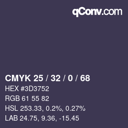 カラーコード: CMYK 25 / 32 / 0 / 68 | qconv.com