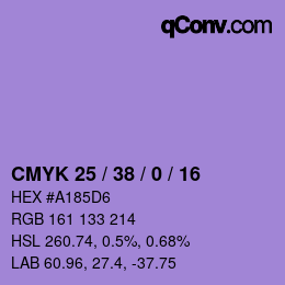 カラーコード: CMYK 25 / 38 / 0 / 16 | qconv.com