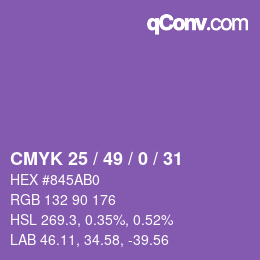 Código de color: CMYK 25 / 49 / 0 / 31 | qconv.com