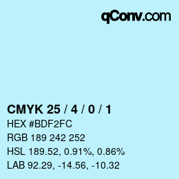 Color code: CMYK 25 / 4 / 0 / 1 | qconv.com