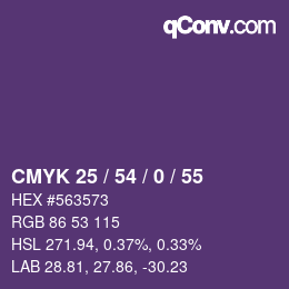 Color code: CMYK 25 / 54 / 0 / 55 | qconv.com