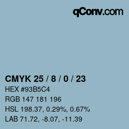 Color code: CMYK 25 / 8 / 0 / 23 | qconv.com