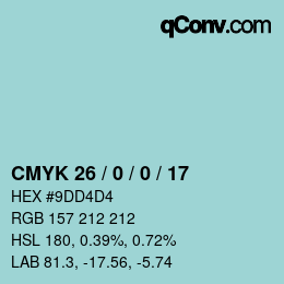 Código de color: CMYK 26 / 0 / 0 / 17 | qconv.com