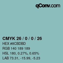 Color code: CMYK 26 / 0 / 0 / 26 | qconv.com