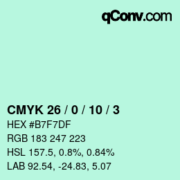 Color code: CMYK 26 / 0 / 10 / 3 | qconv.com