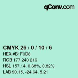 カラーコード: CMYK 26 / 0 / 10 / 6 | qconv.com