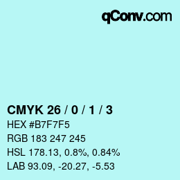 Color code: CMYK 26 / 0 / 1 / 3 | qconv.com