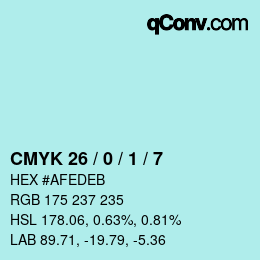Color code: CMYK 26 / 0 / 1 / 7 | qconv.com