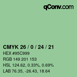 Color code: CMYK 26 / 0 / 24 / 21 | qconv.com