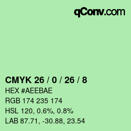 颜色代码: CMYK 26 / 0 / 26 / 8 | qconv.com