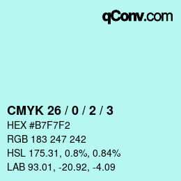 Color code: CMYK 26 / 0 / 2 / 3 | qconv.com