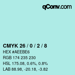 颜色代码: CMYK 26 / 0 / 2 / 8 | qconv.com