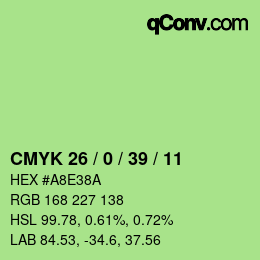 颜色代码: CMYK 26 / 0 / 39 / 11 | qconv.com
