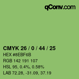 Código de color: CMYK 26 / 0 / 44 / 25 | qconv.com