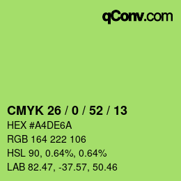 Código de color: CMYK 26 / 0 / 52 / 13 | qconv.com