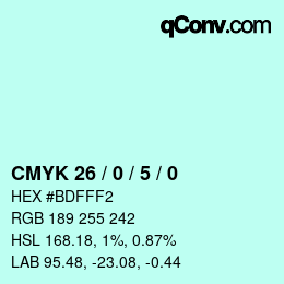 Color code: CMYK 26 / 0 / 5 / 0 | qconv.com