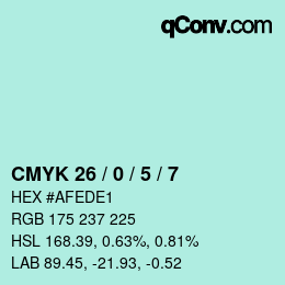 Color code: CMYK 26 / 0 / 5 / 7 | qconv.com