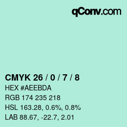 颜色代码: CMYK 26 / 0 / 7 / 8 | qconv.com