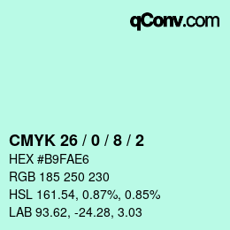 Color code: CMYK 26 / 0 / 8 / 2 | qconv.com